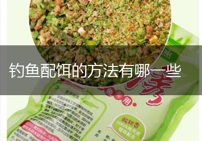 钓鱼配饵的方法有哪一些