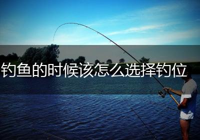 钓鱼的时候该怎么选择钓位