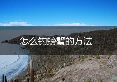 怎么钓螃蟹的方法