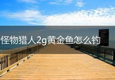 怪物猎人2g黄金鱼怎么钓