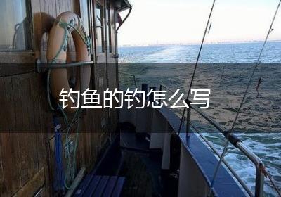 钓鱼的钓怎么写