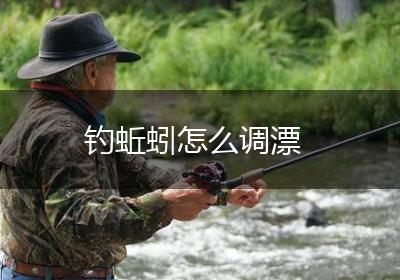 钓蚯蚓怎么调漂