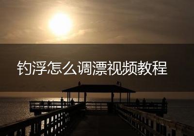 钓浮怎么调漂视频教程