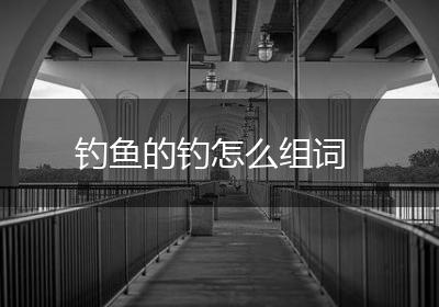 钓鱼的钓怎么组词