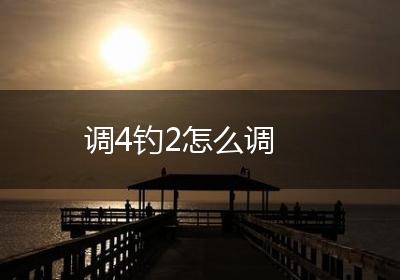 调4钓2怎么调