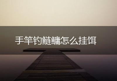 手竿钓鲢鳙怎么挂饵