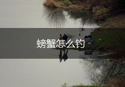 螃蟹怎么钓