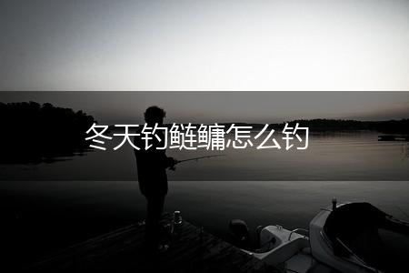 冬天钓鲢鳙怎么钓,第1张