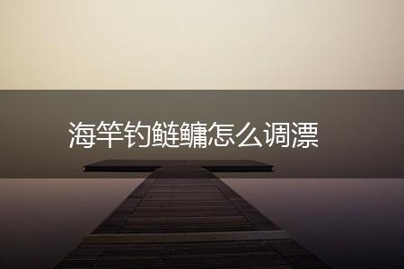 海竿钓鲢鳙怎么调漂,第1张