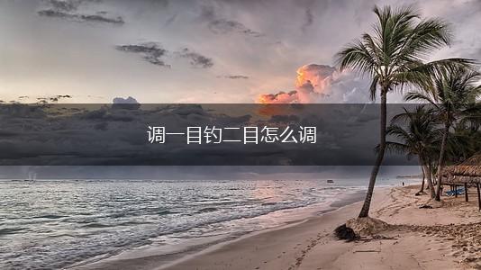 调一目钓二目怎么调,第1张
