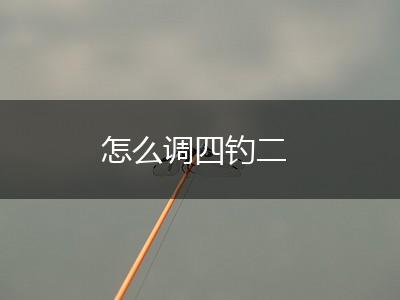 怎么调四钓二,第1张